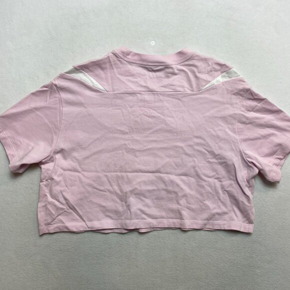 Nike Crop Top Women's M Pink Nike Big Logo Oversized Activewear - Picture 6 of 9
